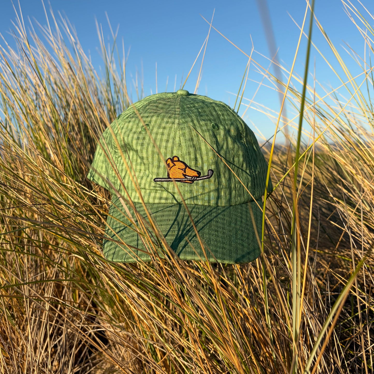 Seersucker lightweight cotton caps x Angus and Grace Go Golfing