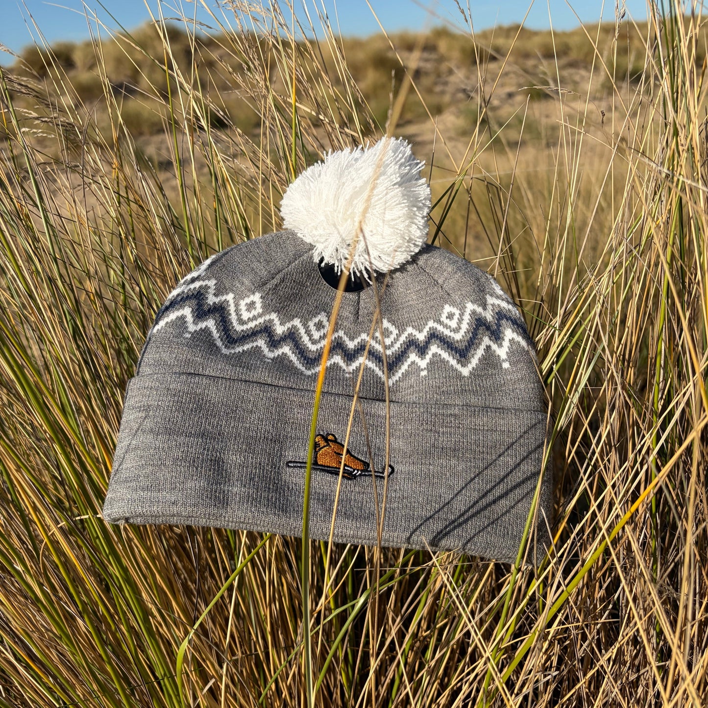 Imperial Alps Beanie Grey with Pom