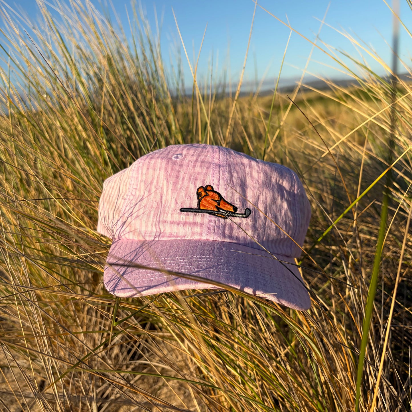 Seersucker lightweight cotton caps x Angus and Grace Go Golfing