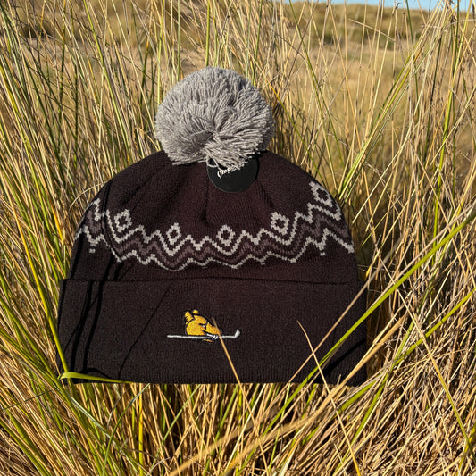 Imperial Alps Beanie Black with Pom