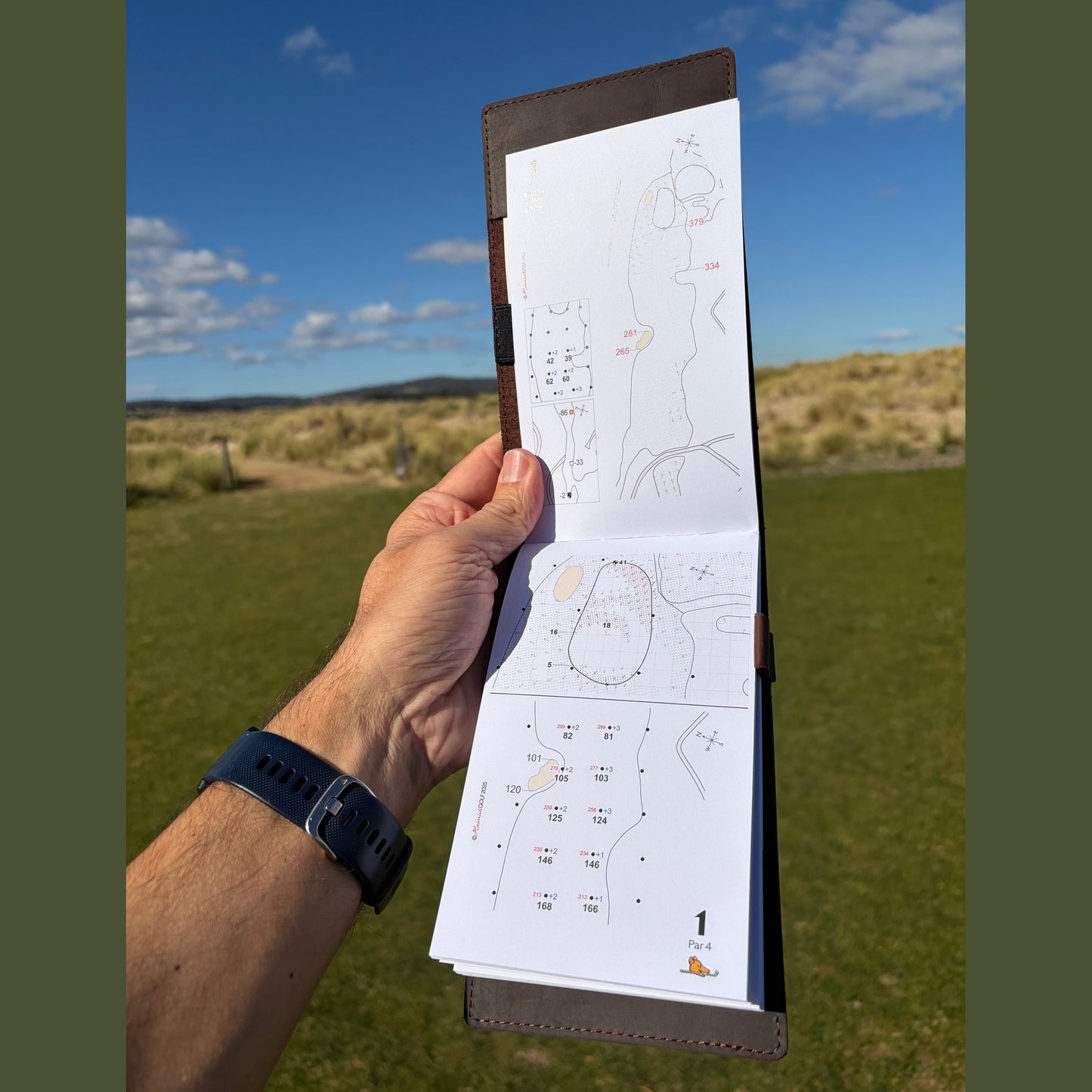 Yardage book with cover