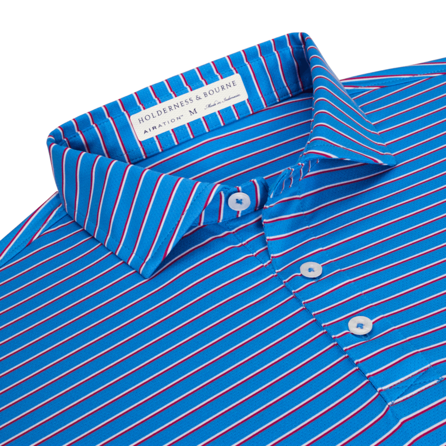 H&B The Springer Shirt - Horizon Blue, White and Cabernet