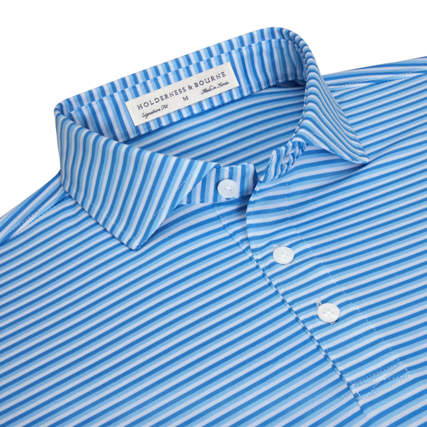 H&B The Fleming Shirt - Horizon Blue, Vista Blue and White