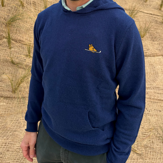 7 Mile Beach Cashmere Hoodie in Navy