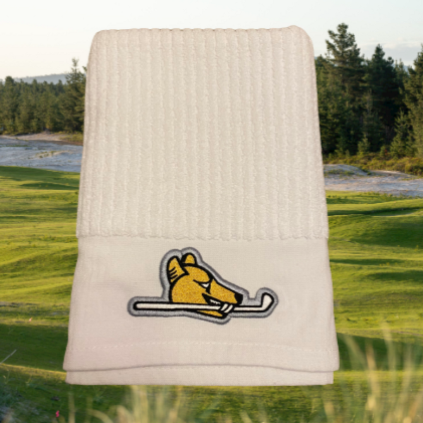 Retro Caddy Towel - White and Green