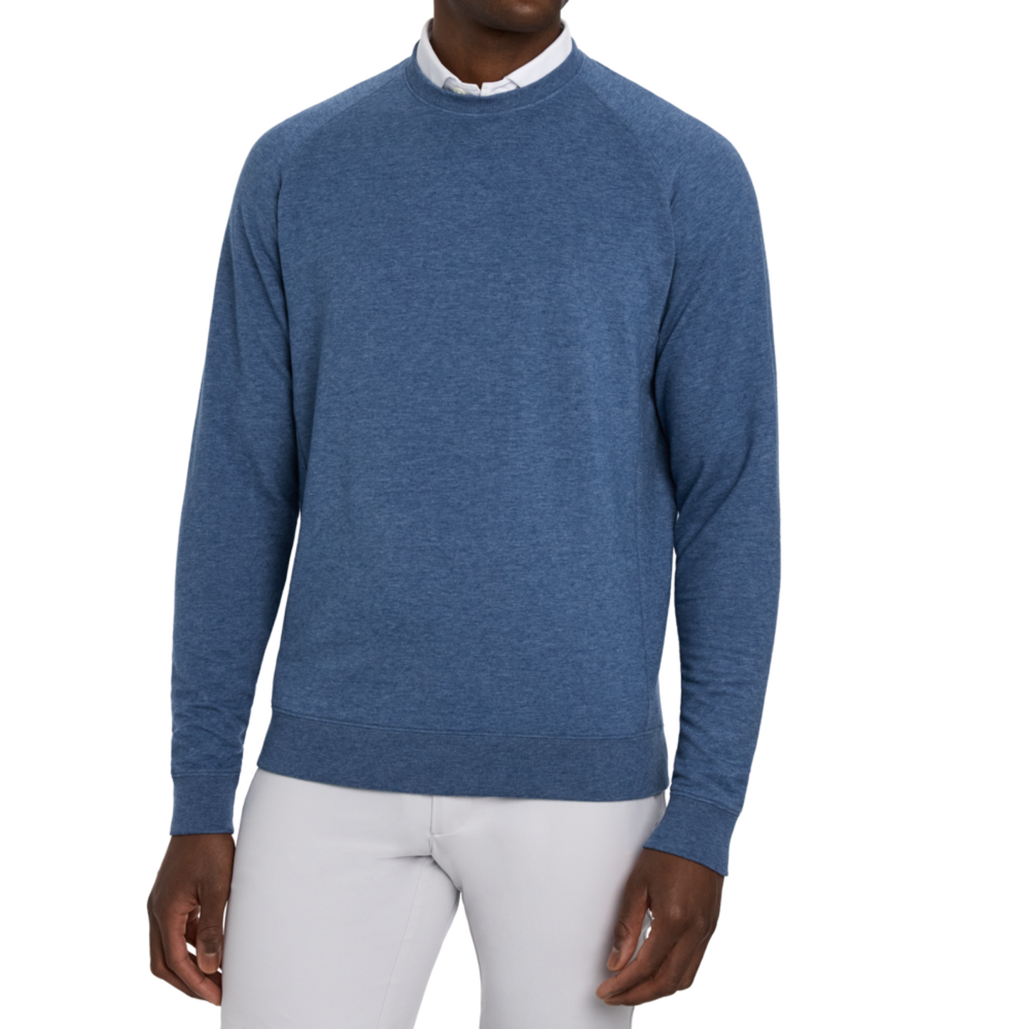 H&B The Kennedy Crewneck - Heathered Pacific Blue