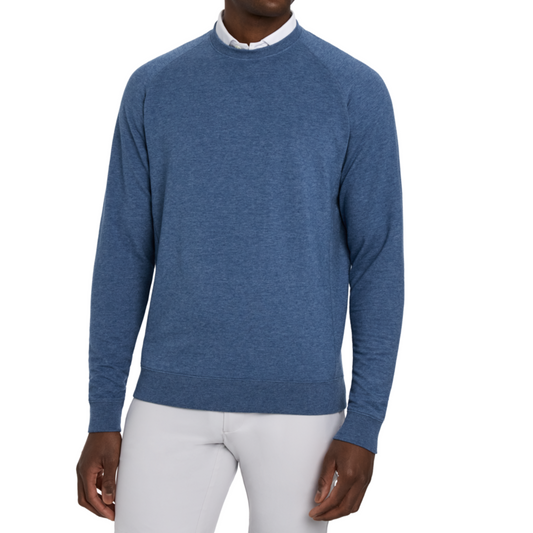 H&B The Kennedy Crewneck - Heathered Pacific Blue